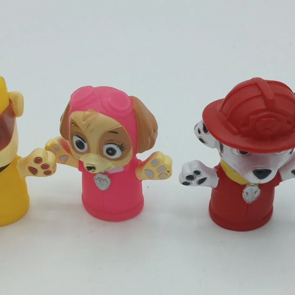 Paw Patrol Bath Finger Puppets Set of 5 Chase Marshall Skye Rubble Zuma Nickelod